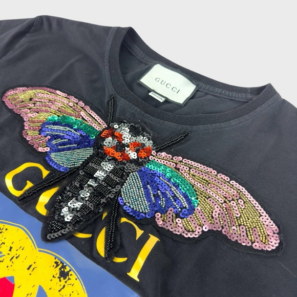 Gucci Black T-Shirt with Graphic Design - Picture 7 of 13